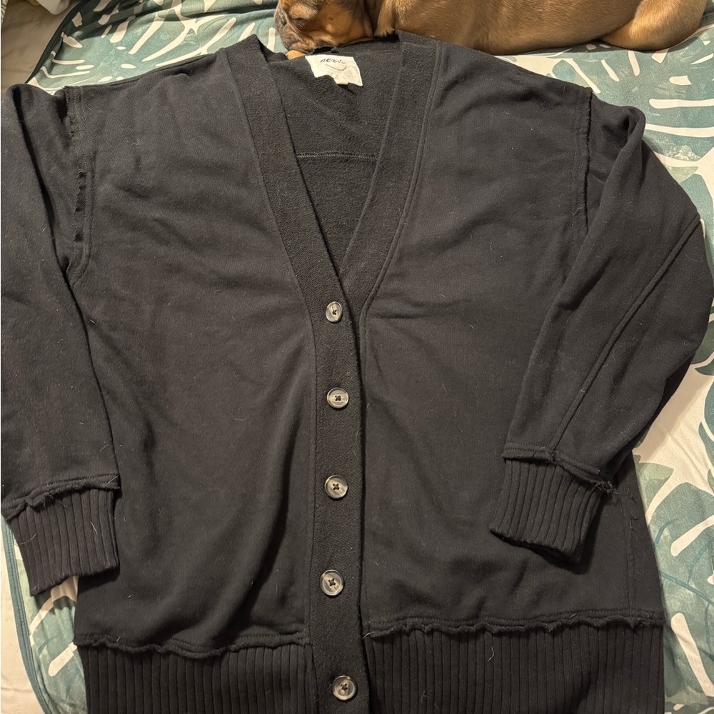 Aerie Black oversized cardigan